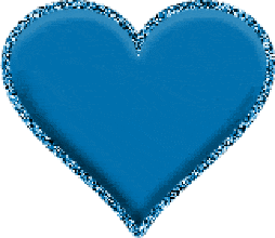 Gif animé coeur bleu